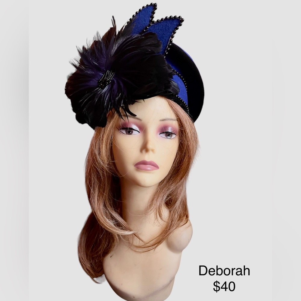 Vintage sapphire blue hat